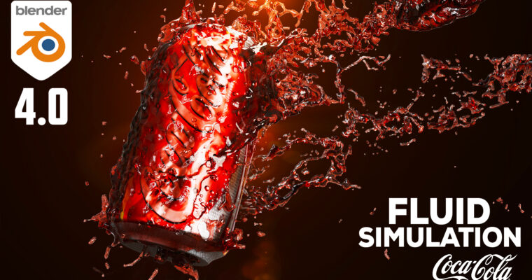 COCA-COLA beverage commercial in blender | WATER Simulations in Blender