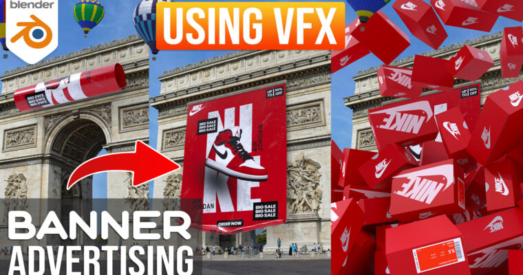 How To Create Banner Unroll and Product CGI Ads Using VFX in Blender