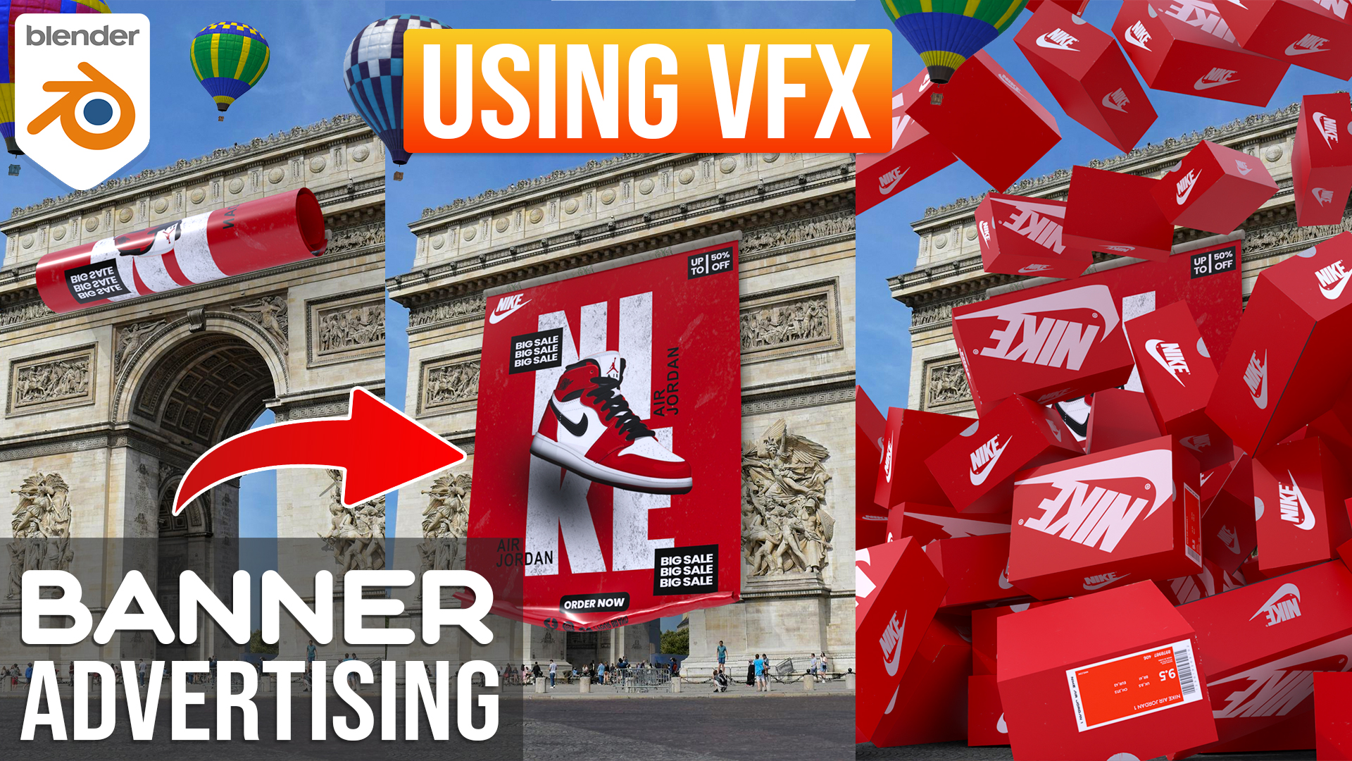 How To Create Banner Unroll and Product CGI Ads Using VFX in Blender