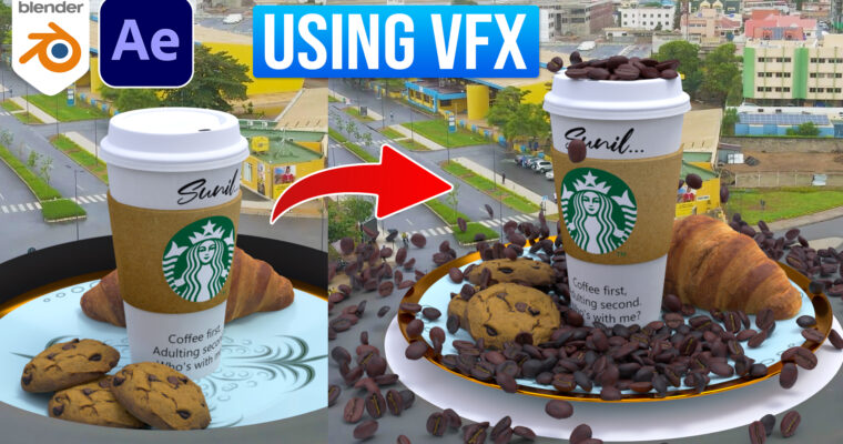 How To Create Coffee CGI Ads Using VFX in Blender Tutorial 2025