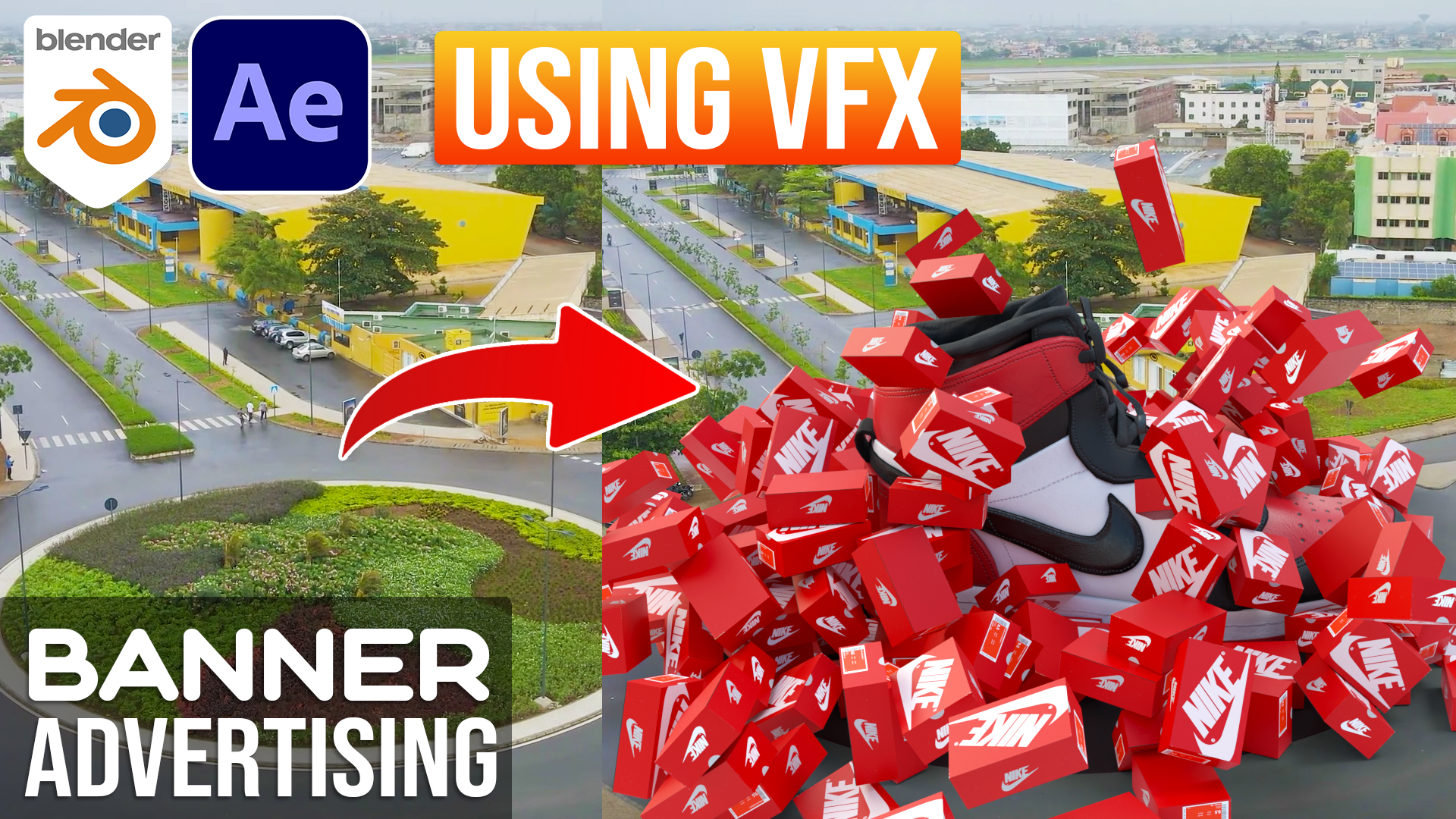 How To Create CGI Ads Using VFX in Blender | Blender VFX Tutorial