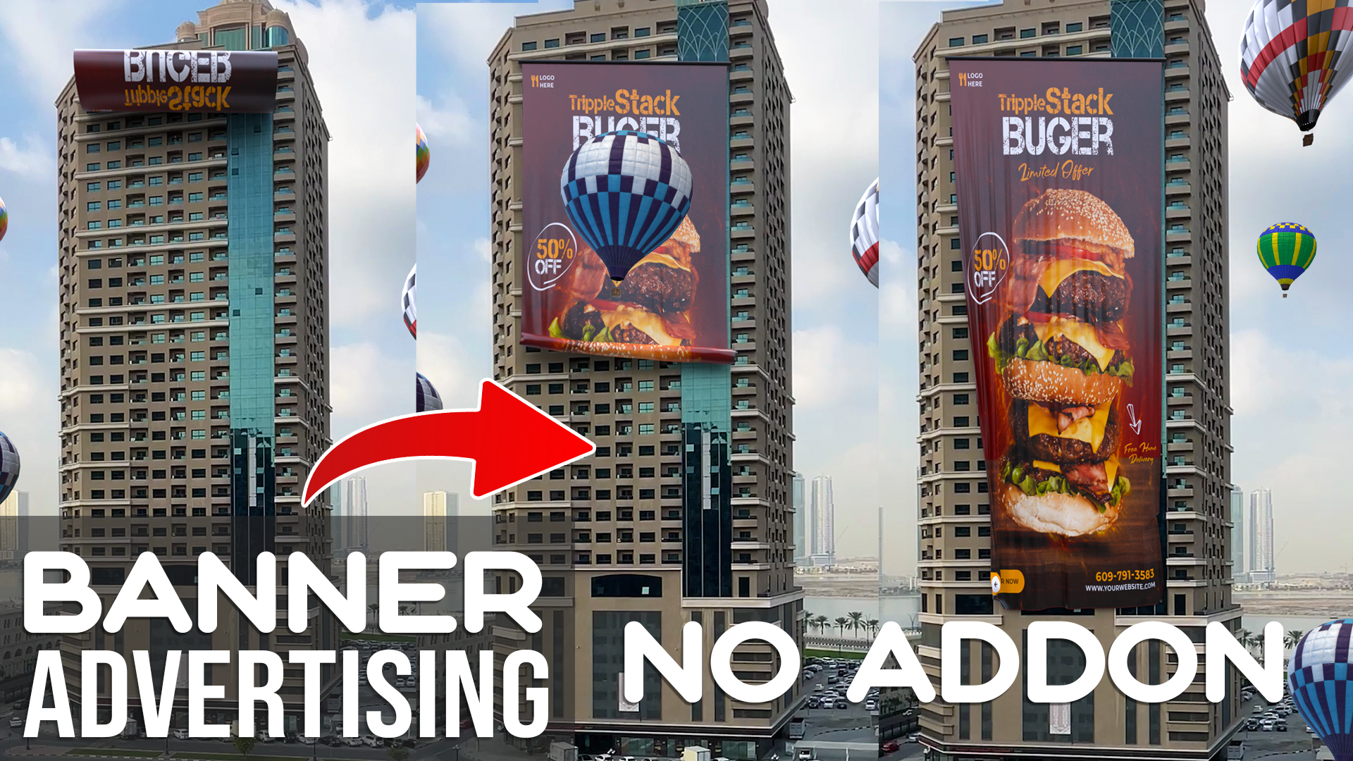 How To Create Banner Unroll CGI Ads in Blender NO ADDON