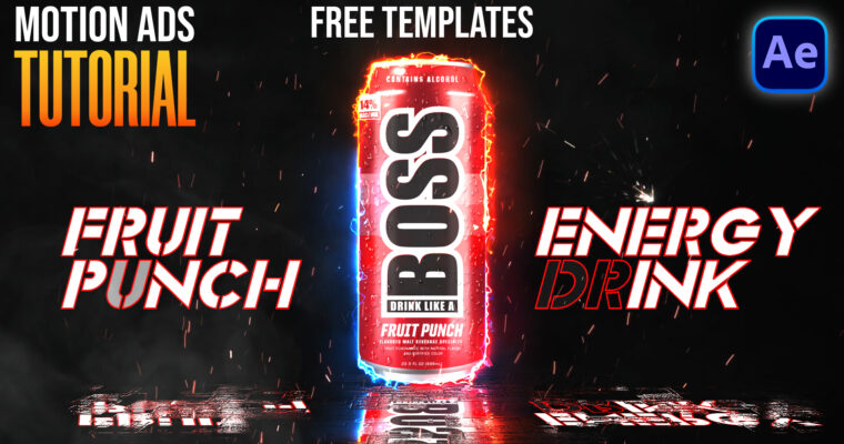 After Effects Energy Drink Motion Graphics Product Ads Tutorial