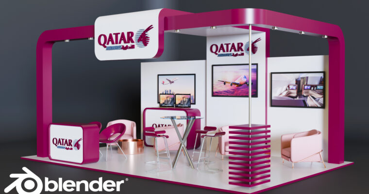 Blender 3D Modeling Tutorial and Create An Exhibition Stand